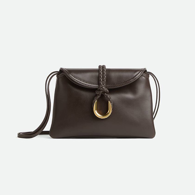 bottega veneta baby liberta smooth leather fold crossbody bag #826147